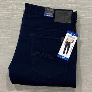 Buffalo David Bitton SAM Jeans Mens 36 x 30 Navy Blue Denim Slim Fit Straight